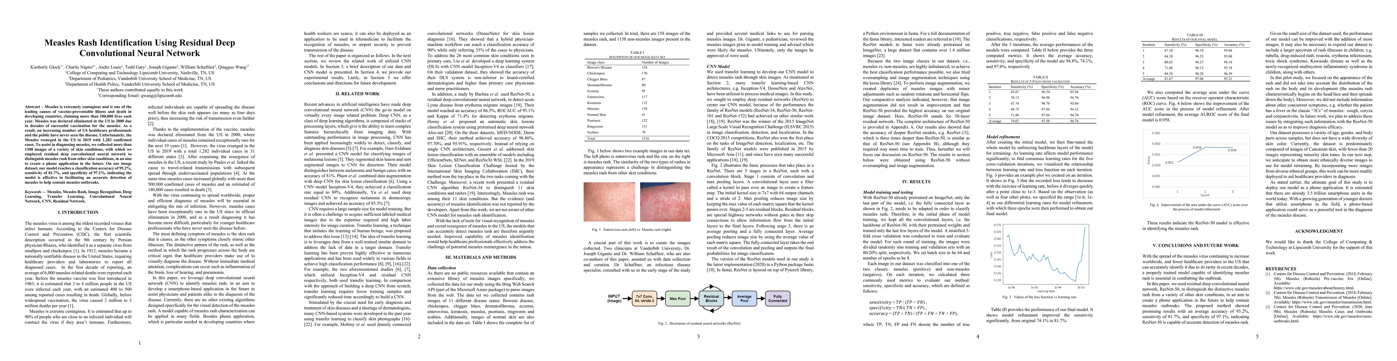 Thumbnail for Measles Rash Identification Using Residual Deep Convolutional Neural
  Network