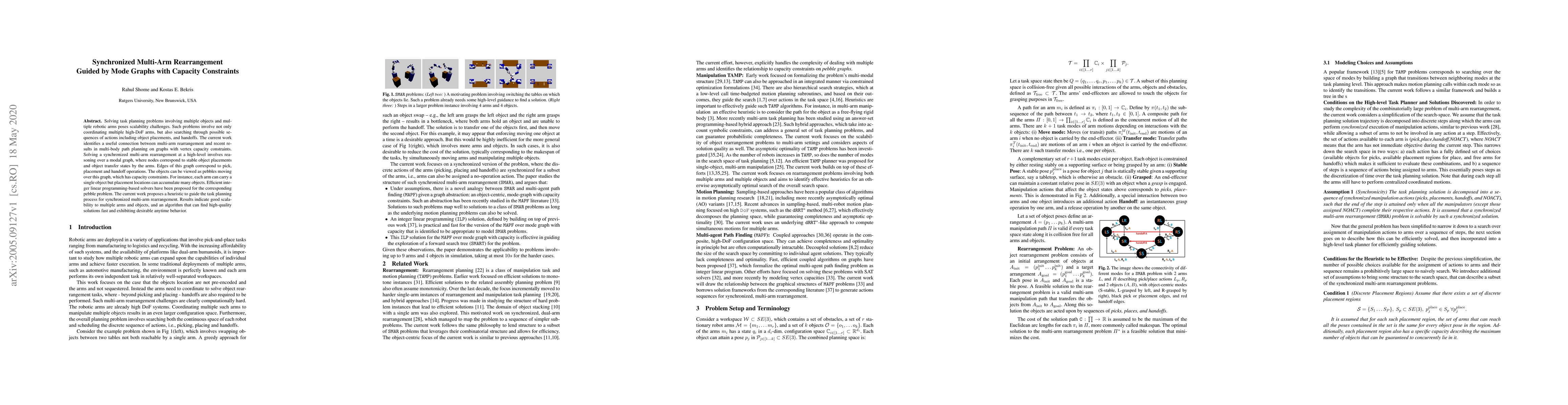 Thumbnail for Synchronized Multi-Arm Rearrangement Guided by Mode Graphs with Capacity
  Constraints