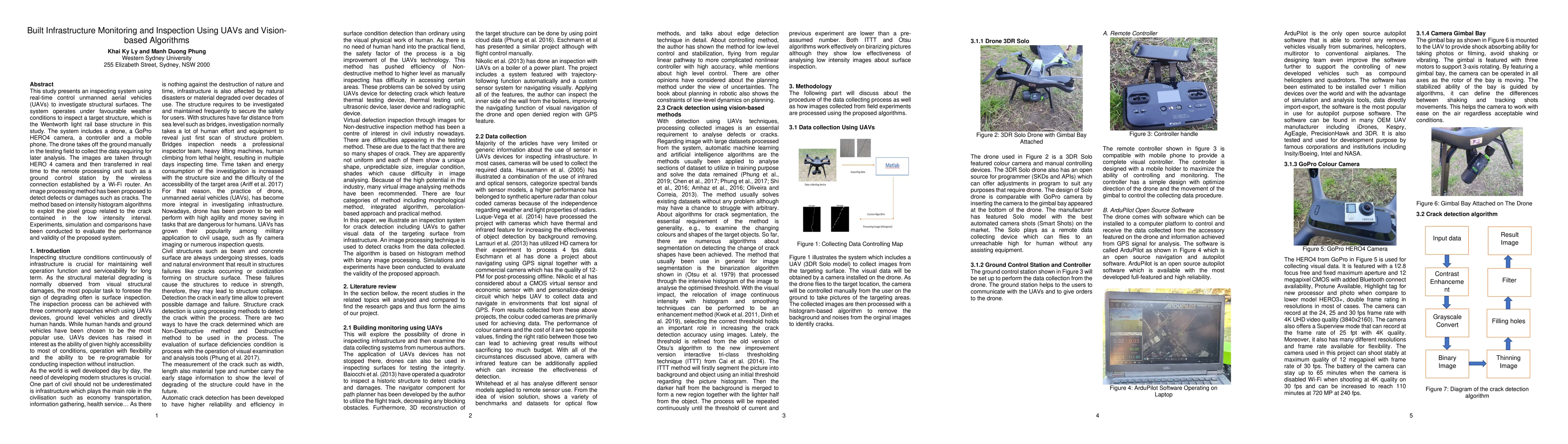 Thumbnail for Built Infrastructure Monitoring and Inspection Using UAVs and
  Vision-based Algorithms