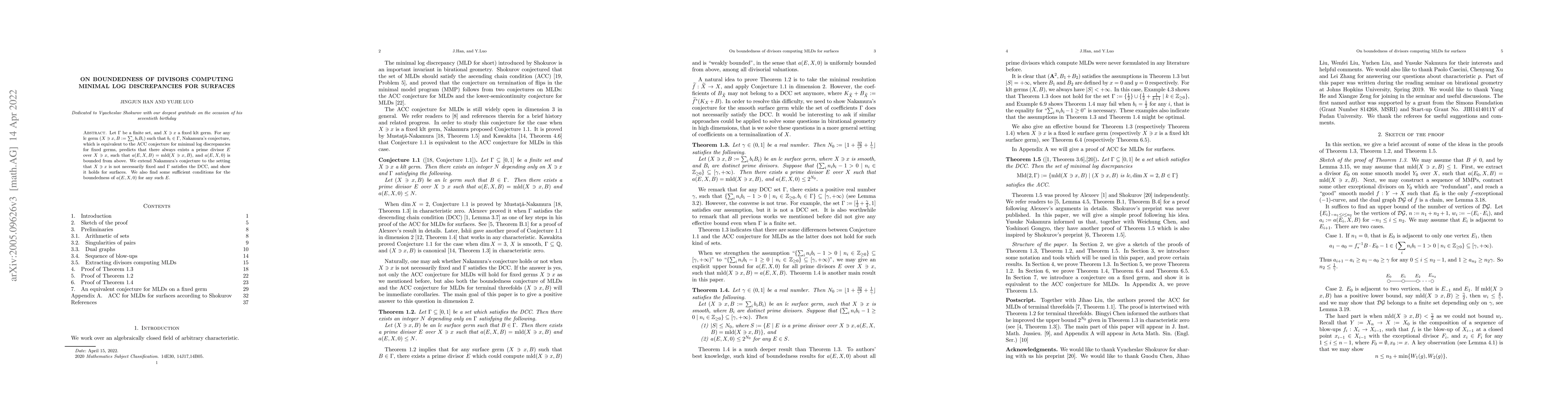 Thumbnail for On boundedness of divisors computing minimal log discrepancies for
  surfaces