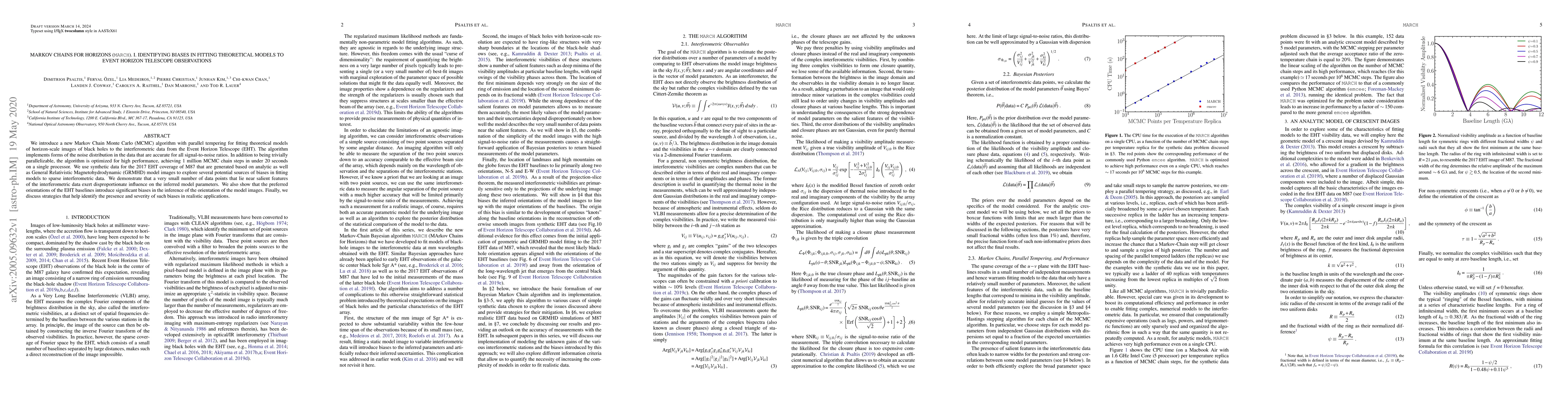 Thumbnail for Markov Chains for Horizons (MARCH). I. Identifying Biases in Fitting
  Theoretical Models to Event Horizon Telescope Observations
