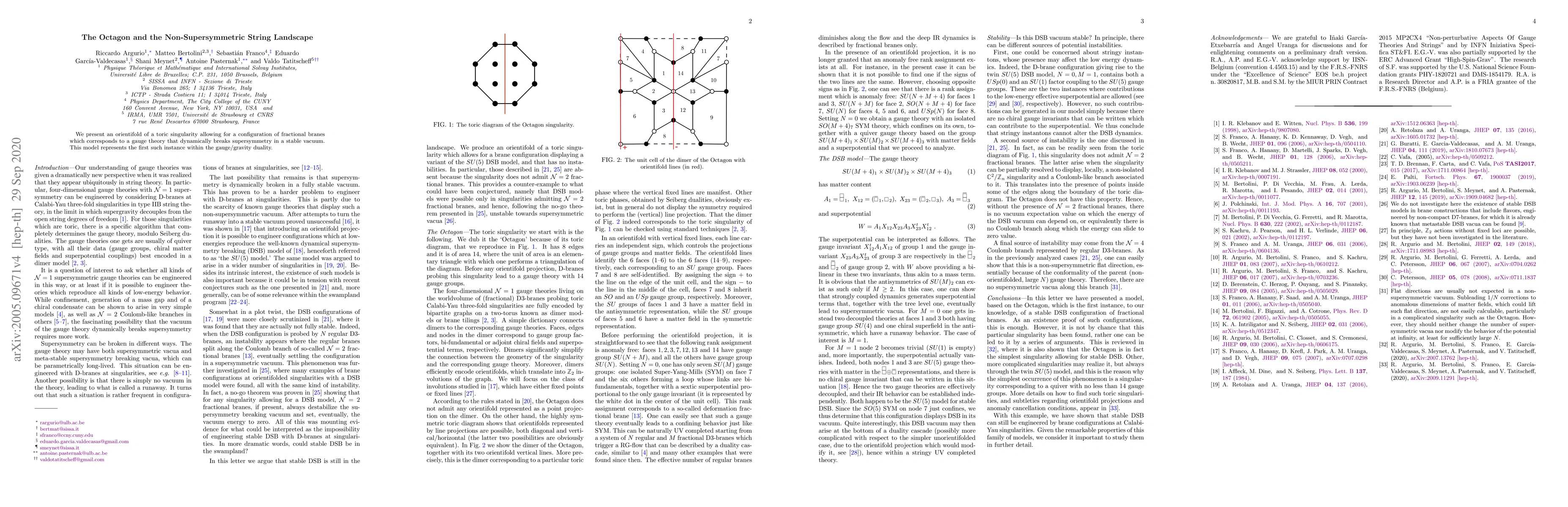 Thumbnail for The Octagon and the Non-Supersymmetric String Landscape