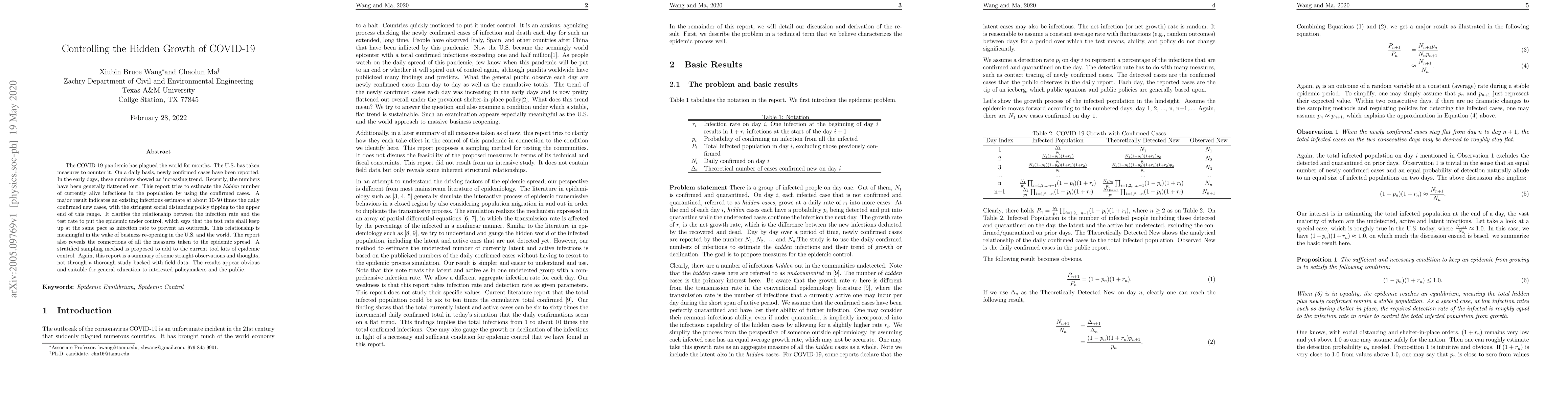 Thumbnail for Controlling the Hidden Growth of COVID-19