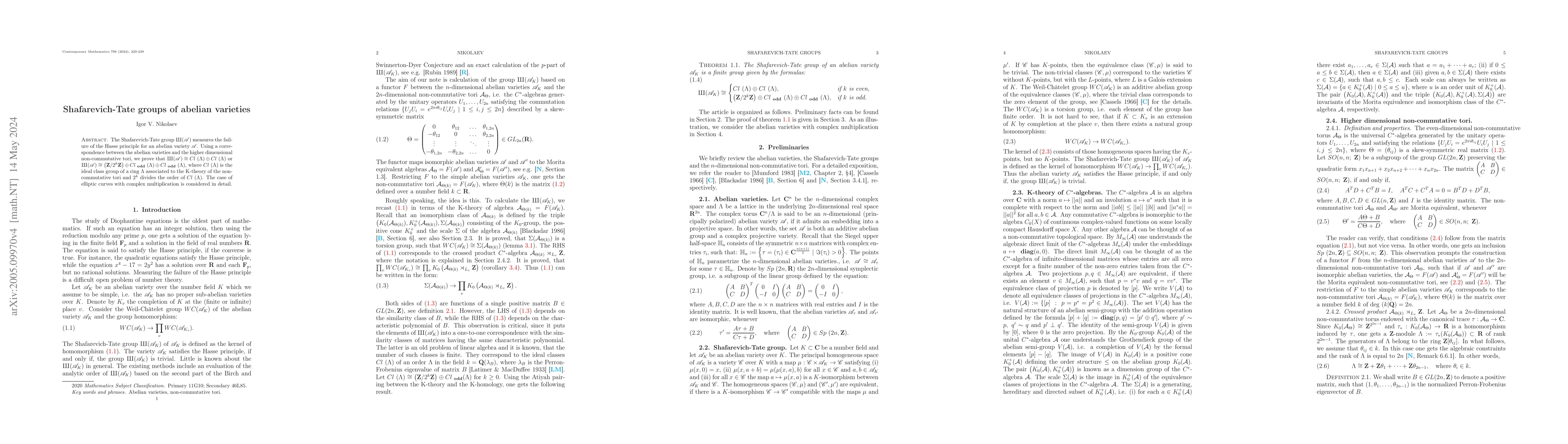 Thumbnail for Shafarevich-Tate groups of abelian varieties