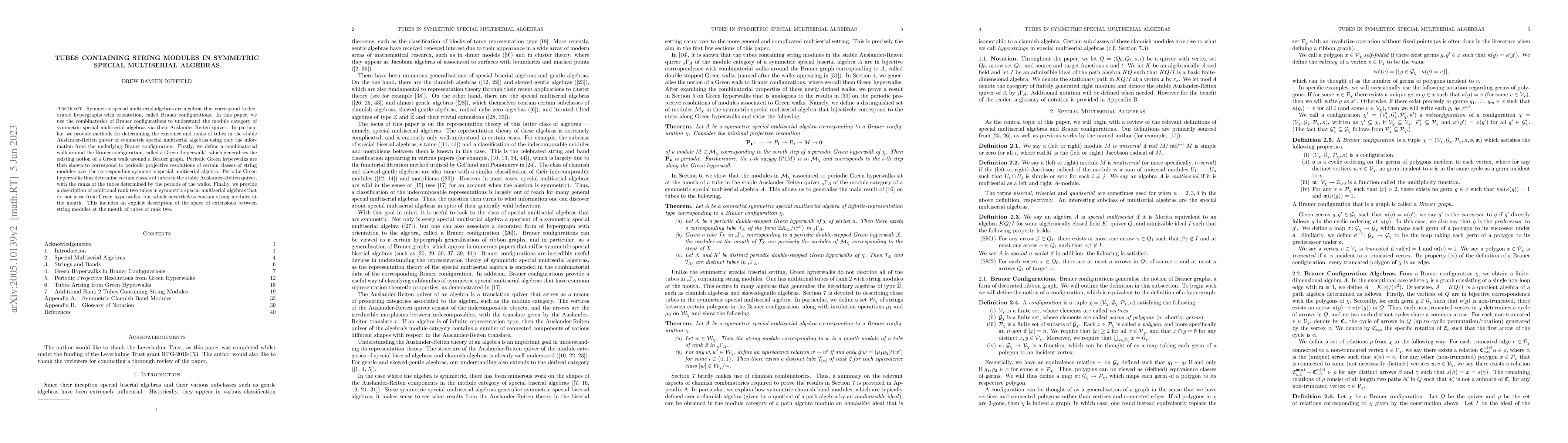 Thumbnail for Tubes Containing String Modules in Symmetric Special Multiserial
  Algebras