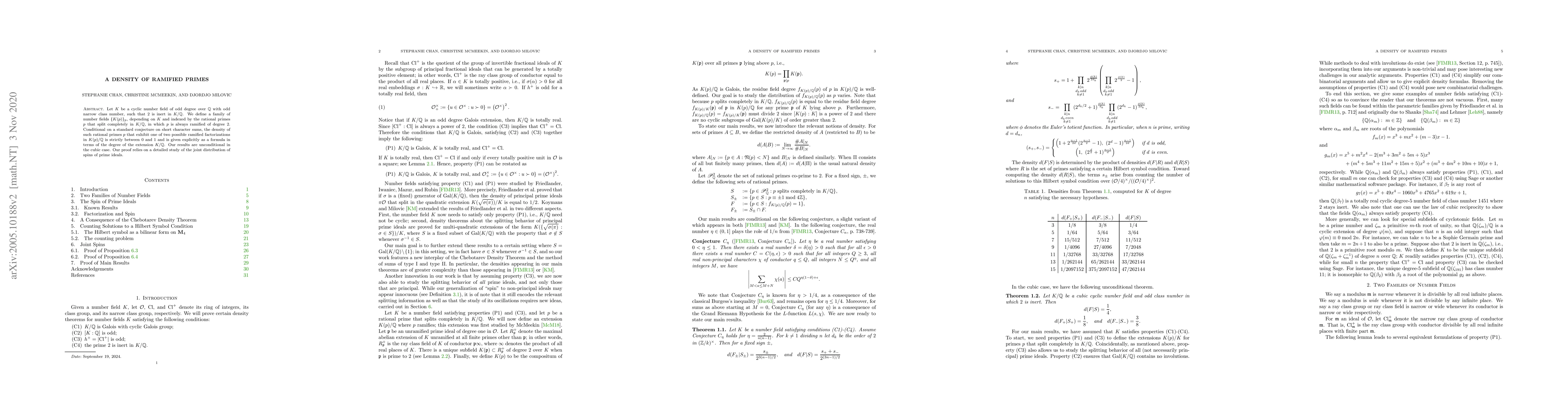 Thumbnail for A Density of Ramified Primes