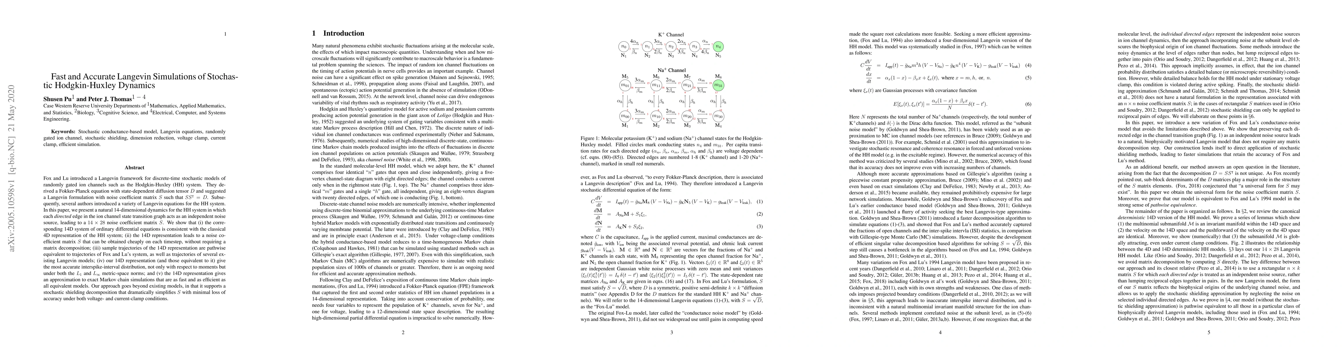 Thumbnail for Fast and Accurate Langevin Simulations of Stochastic Hodgkin-Huxley
  Dynamics
