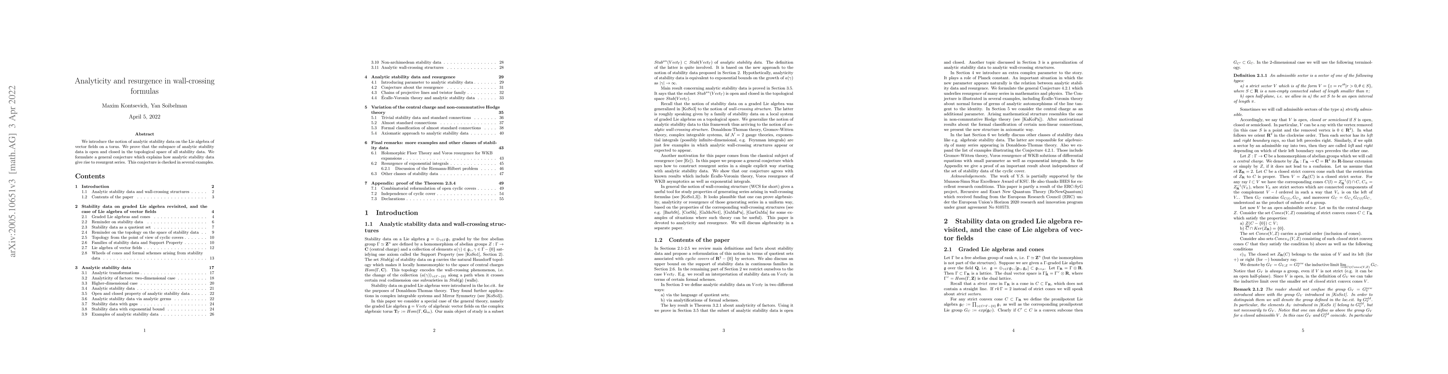Thumbnail for Analyticity and resurgence in wall-crossing formulas