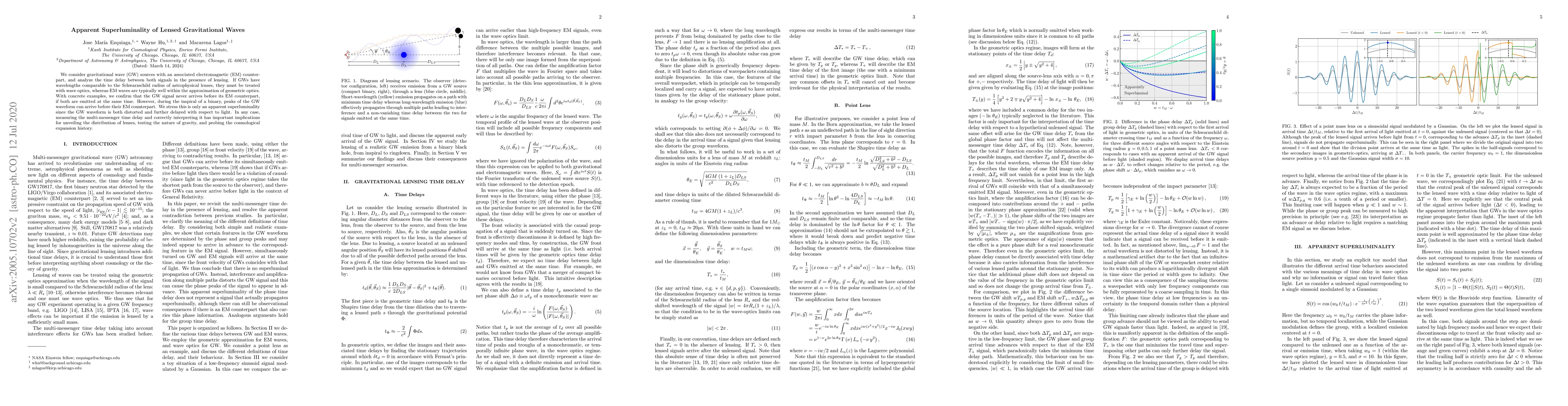 Thumbnail for Apparent Superluminality of Lensed Gravitational Waves