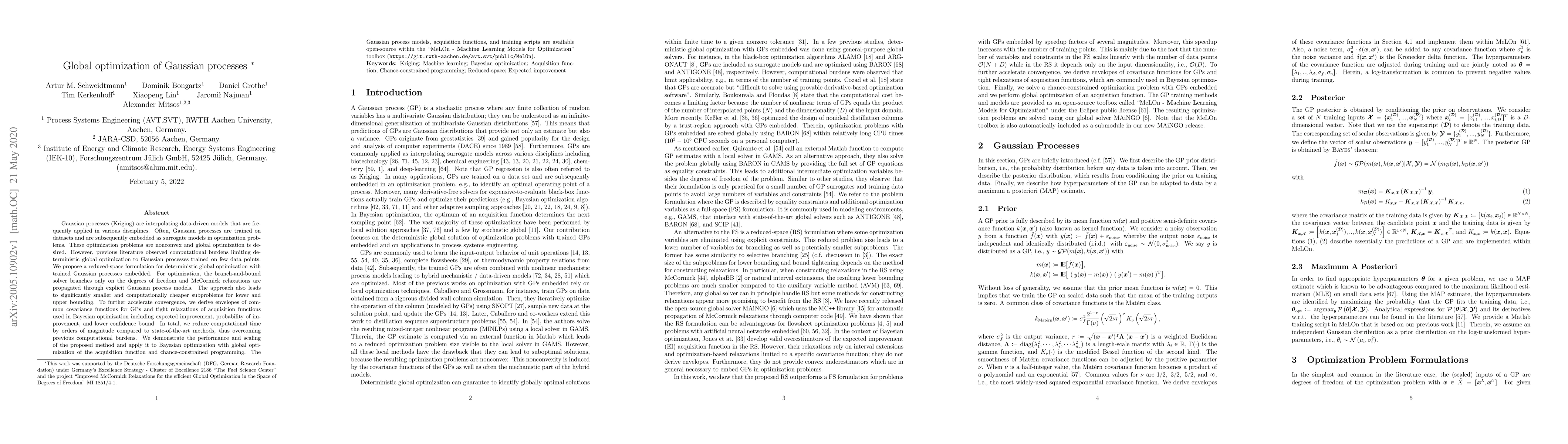 Thumbnail for Global Optimization of Gaussian processes