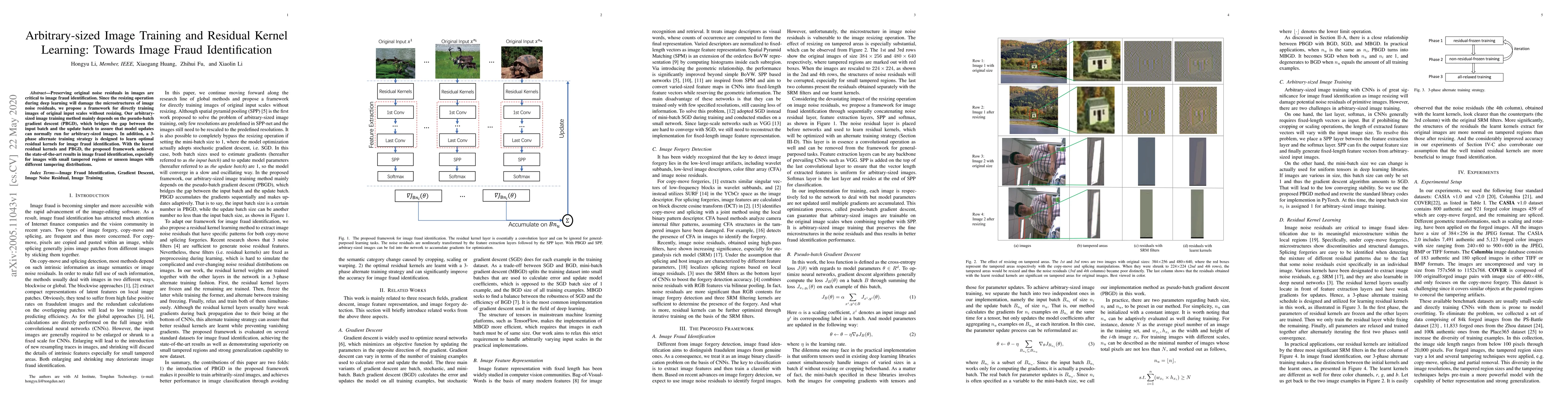 Thumbnail for Arbitrary-sized Image Training and Residual Kernel Learning: Towards
  Image Fraud Identification