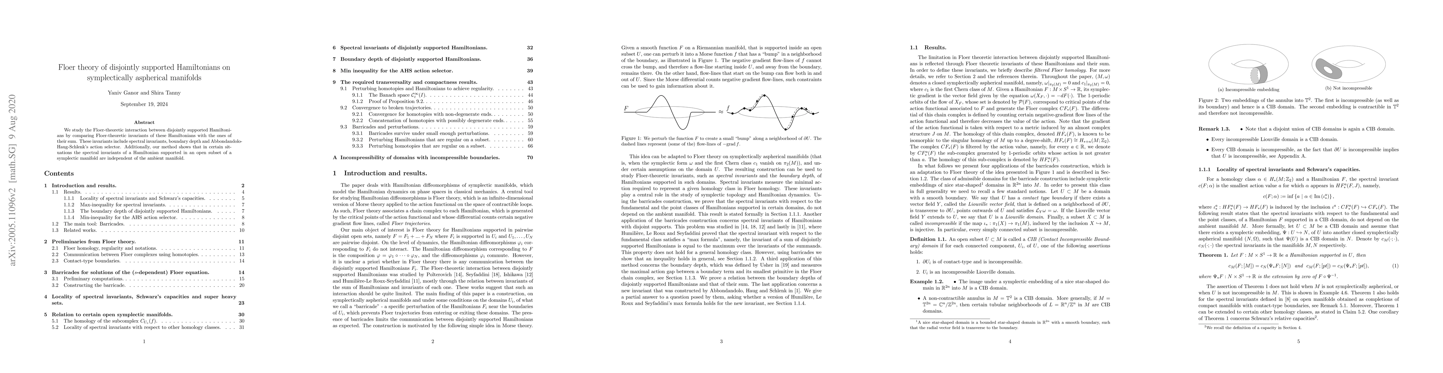 Thumbnail for Floer theory of disjointly supported Hamiltonians on symplectically
  aspherical manifolds