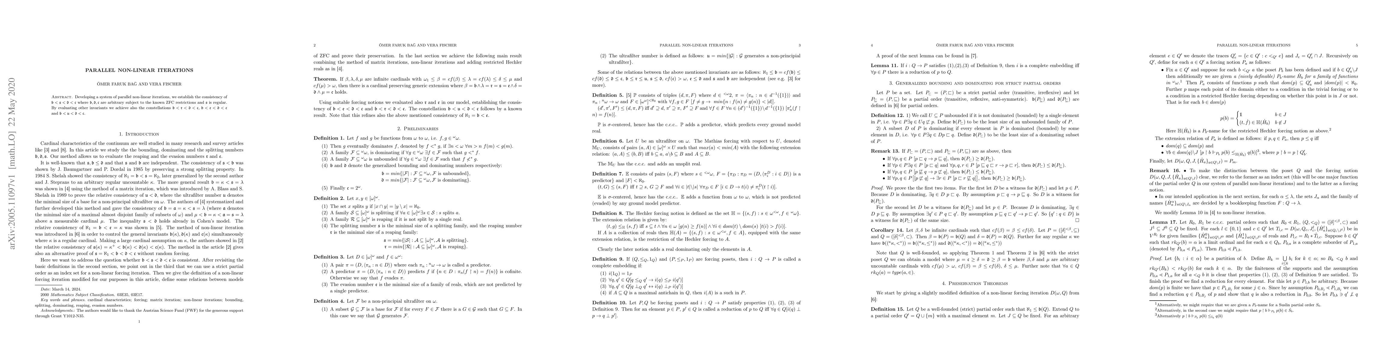 Thumbnail for Parallel non-linear iterations