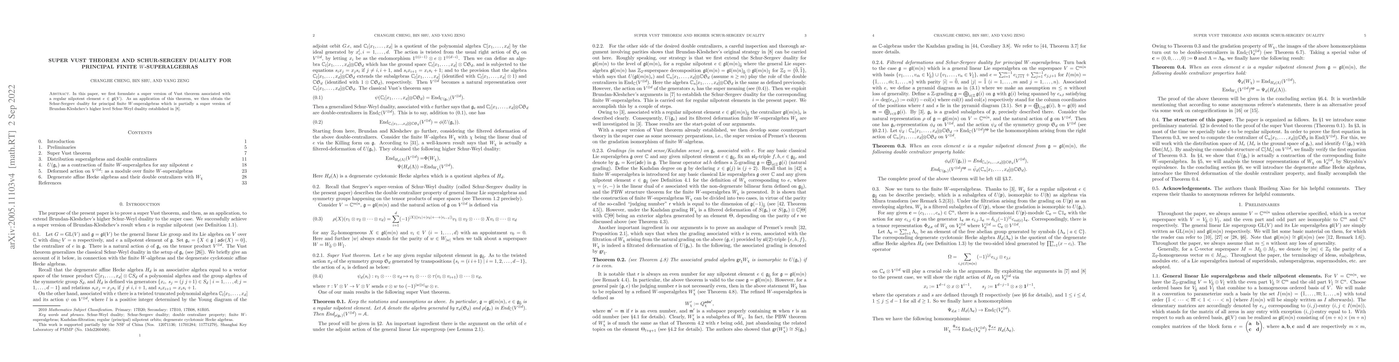 Thumbnail for Super Vust theorem and Schur-Sergeev duality for principal finite
  $W$-superalgebras