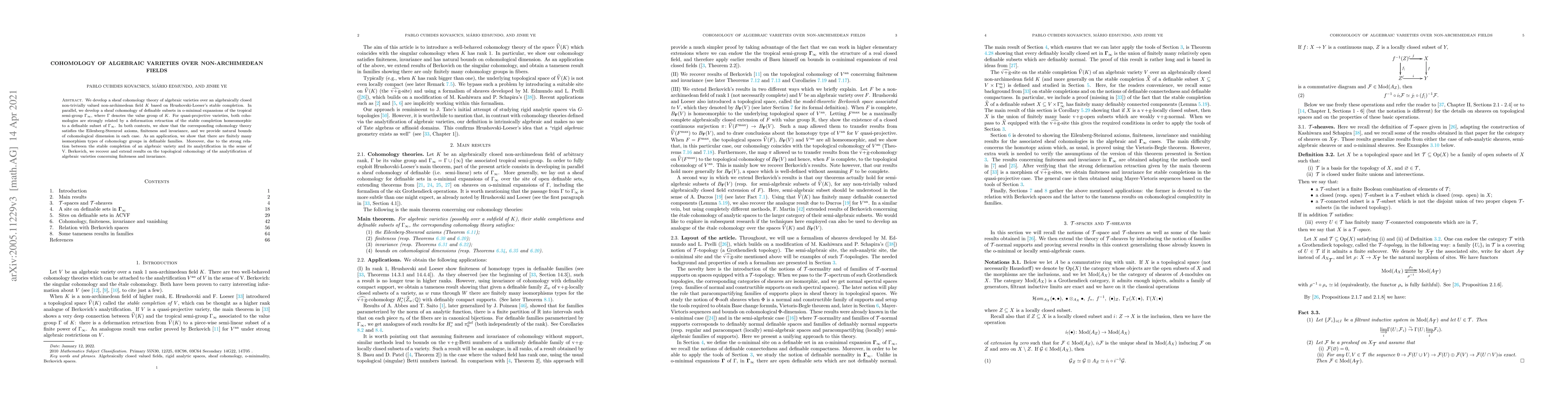 Thumbnail for Cohomology of algebraic varieties over non-archimedean fields