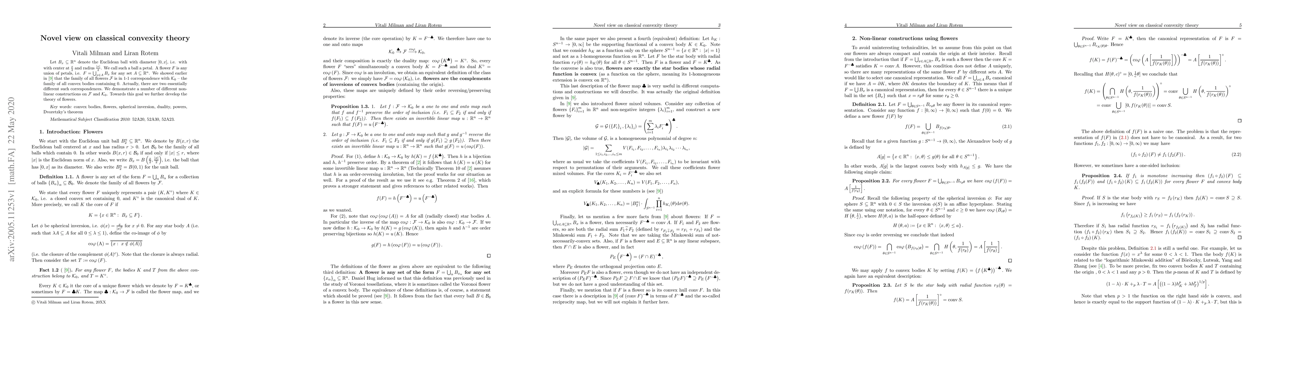 Thumbnail for Novel view on classical convexity theory