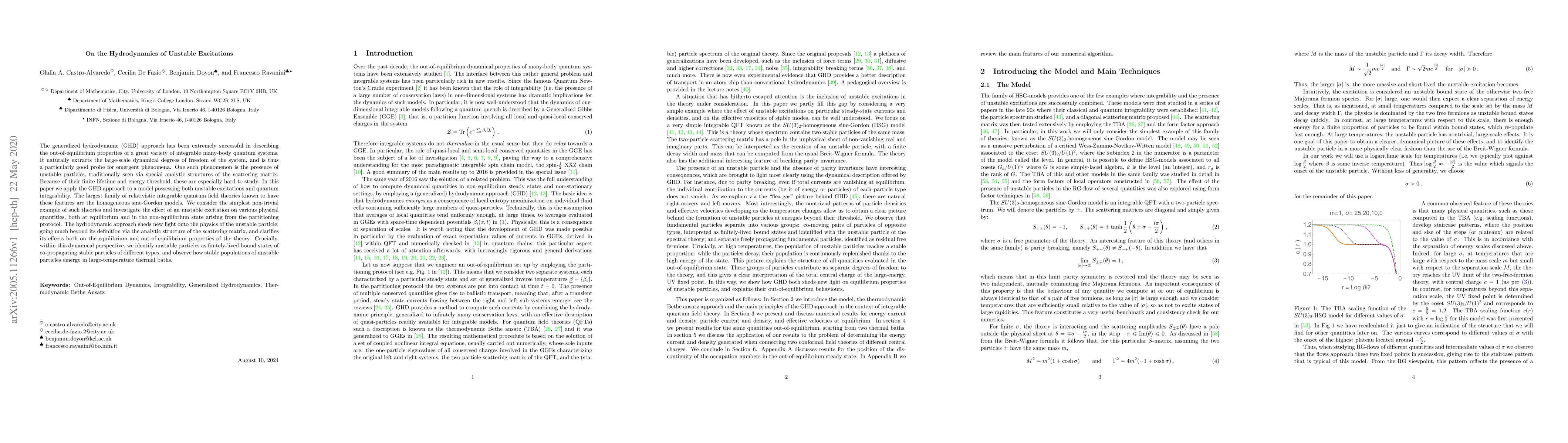 Thumbnail for On the Hydrodynamics of Unstable Excitations
