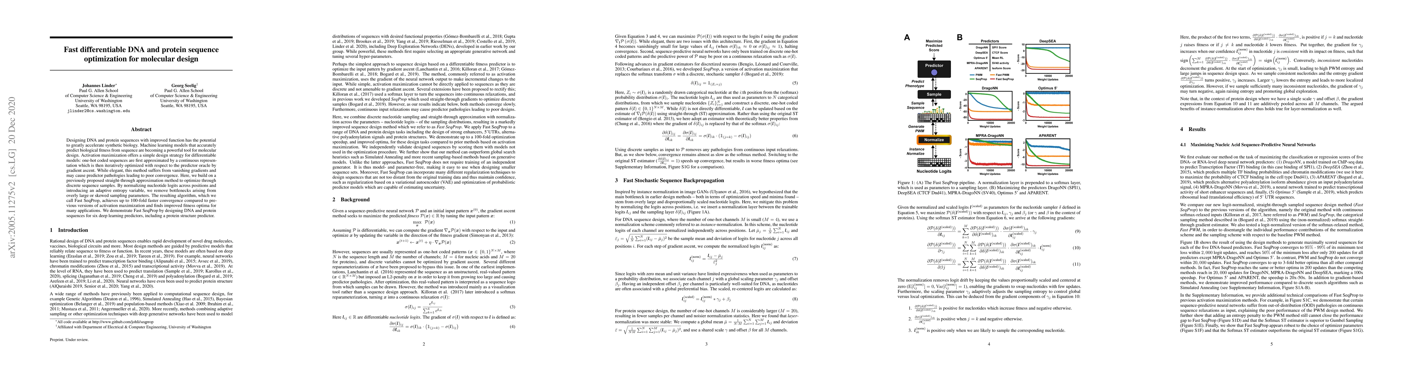 Thumbnail for Fast differentiable DNA and protein sequence optimization for molecular
  design