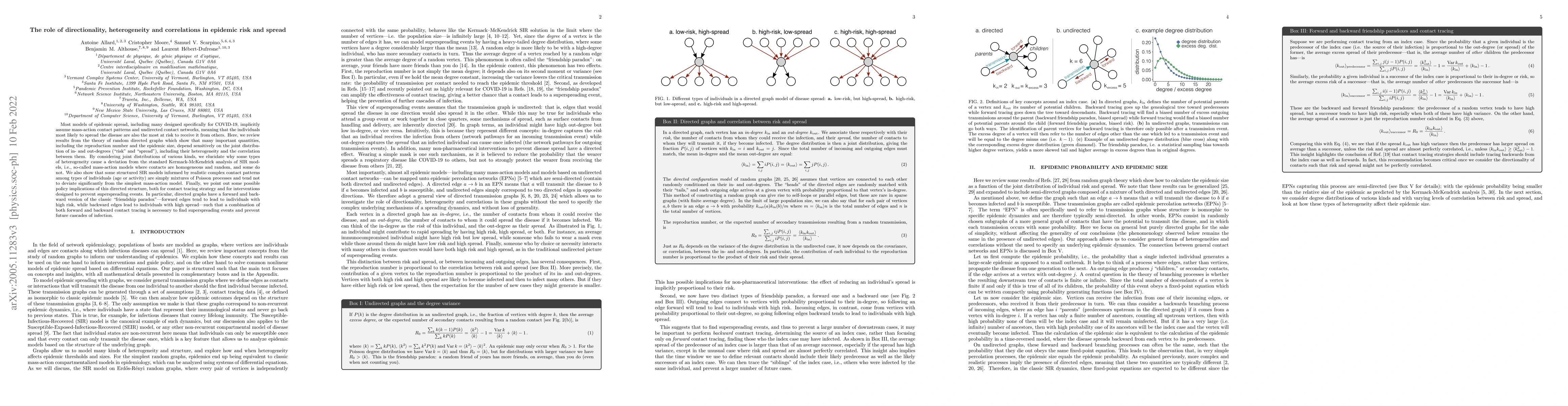 Thumbnail for The role of directionality, heterogeneity and correlations in epidemic
  risk and spread