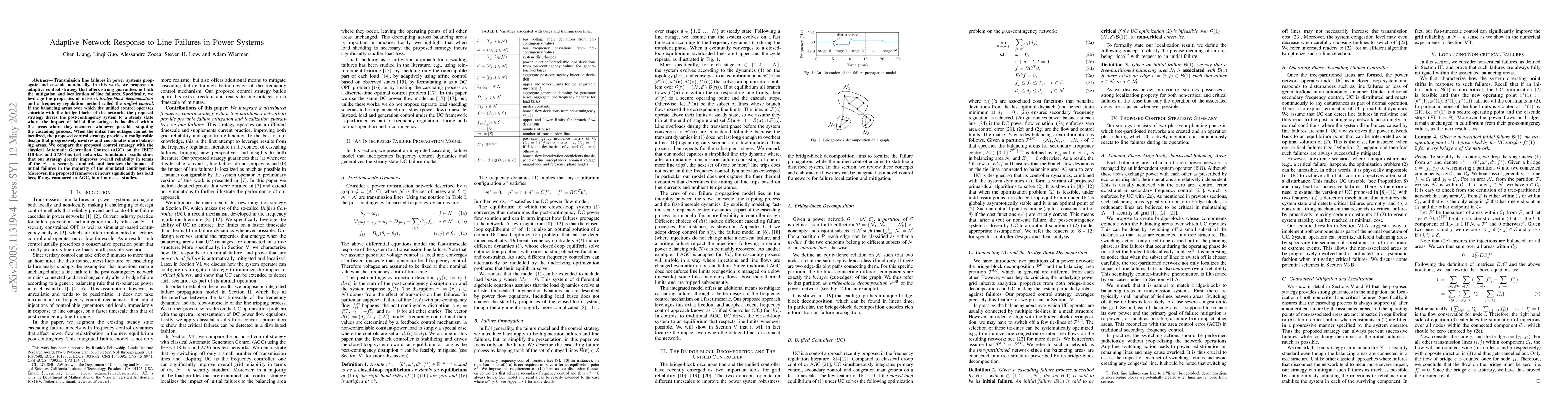 Thumbnail for Adaptive Network Response to Line Failures in Power Systems