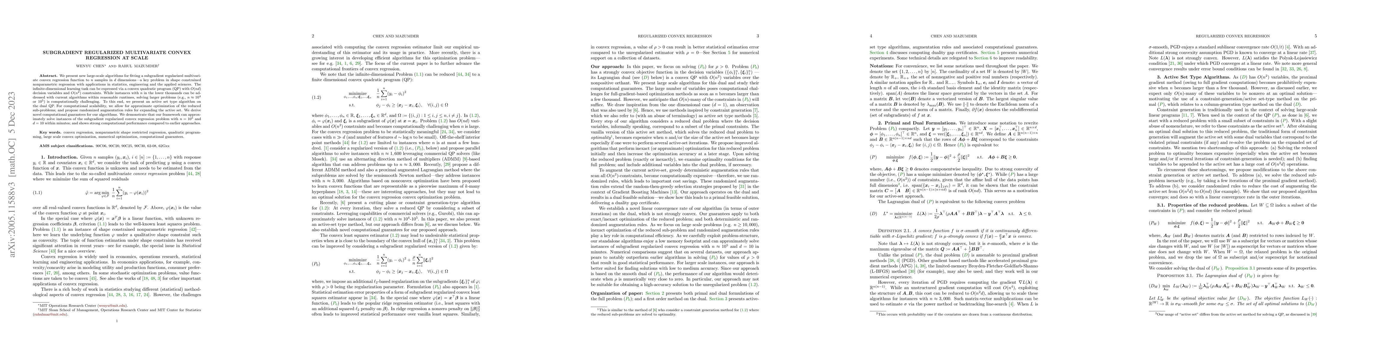 Thumbnail for Subgradient Regularized Multivariate Convex Regression at Scale