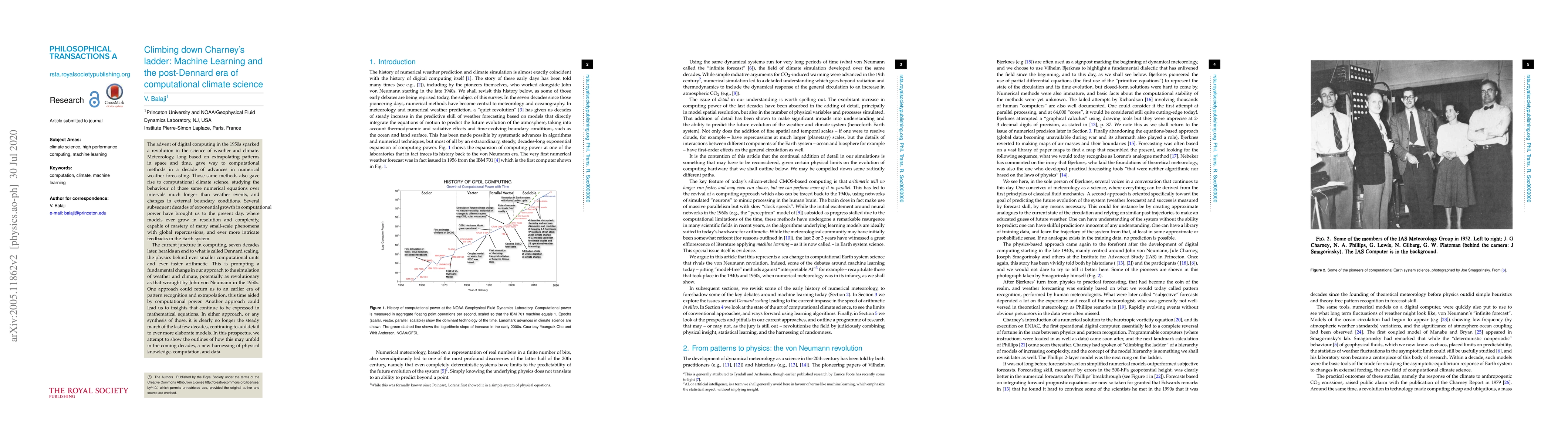 Thumbnail for Climbing down Charney's ladder: Machine Learning and the post-Dennard
  era of computational climate science