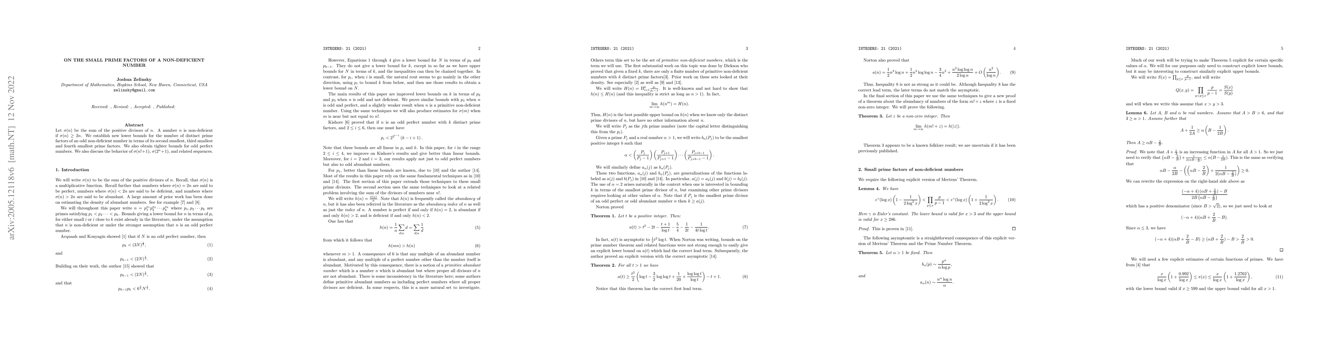 Thumbnail for On the small prime factors of a non-deficient number