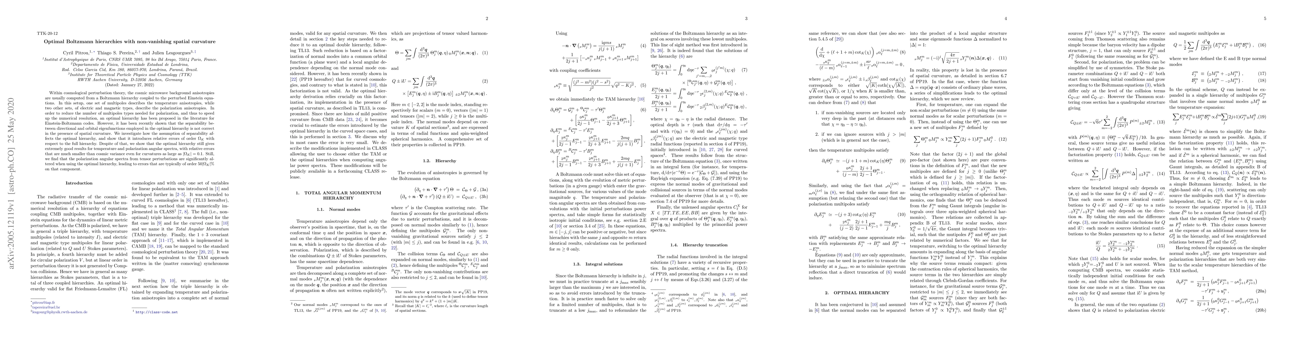 Thumbnail for Optimal Boltzmann hierarchies with non-vanishing spatial curvature