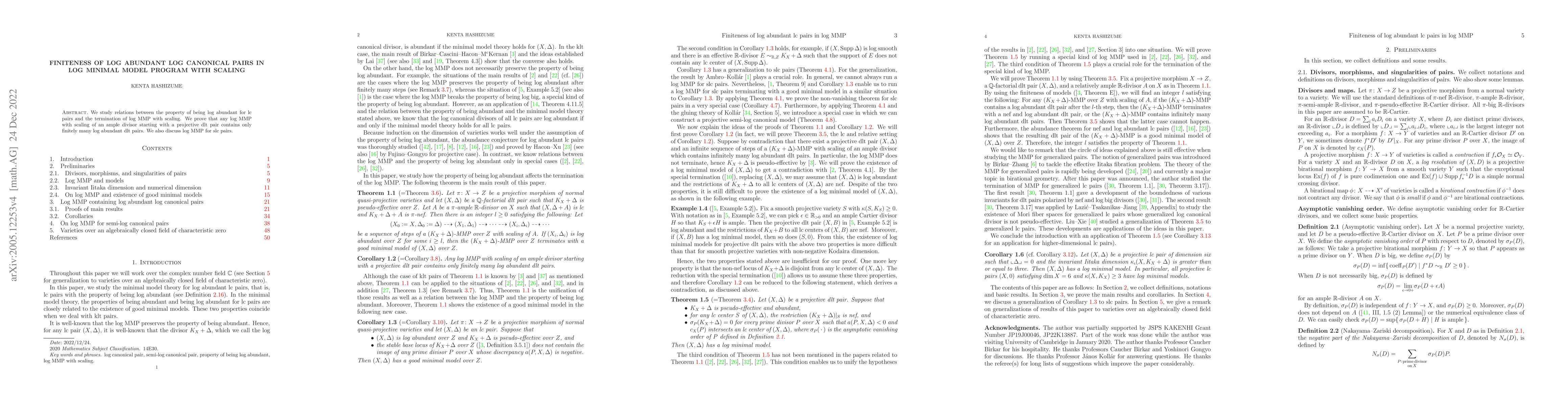 Thumbnail for Finiteness of log abundant log canonical pairs in log minimal model
  program with scaling