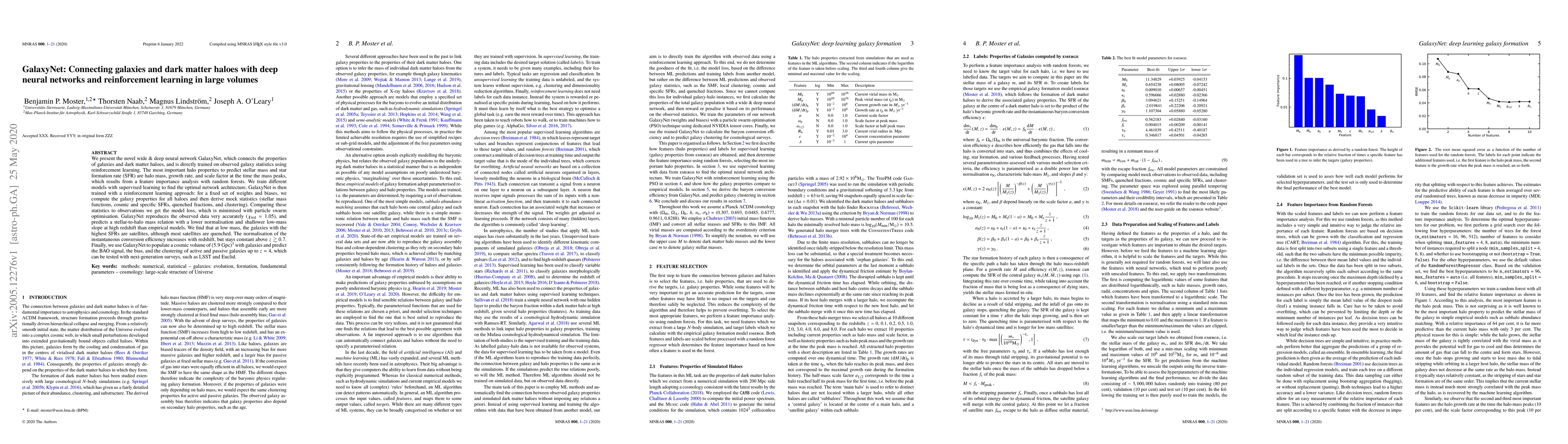 Thumbnail for GalaxyNet: Connecting galaxies and dark matter haloes with deep neural
  networks and reinforcement learning in large volumes