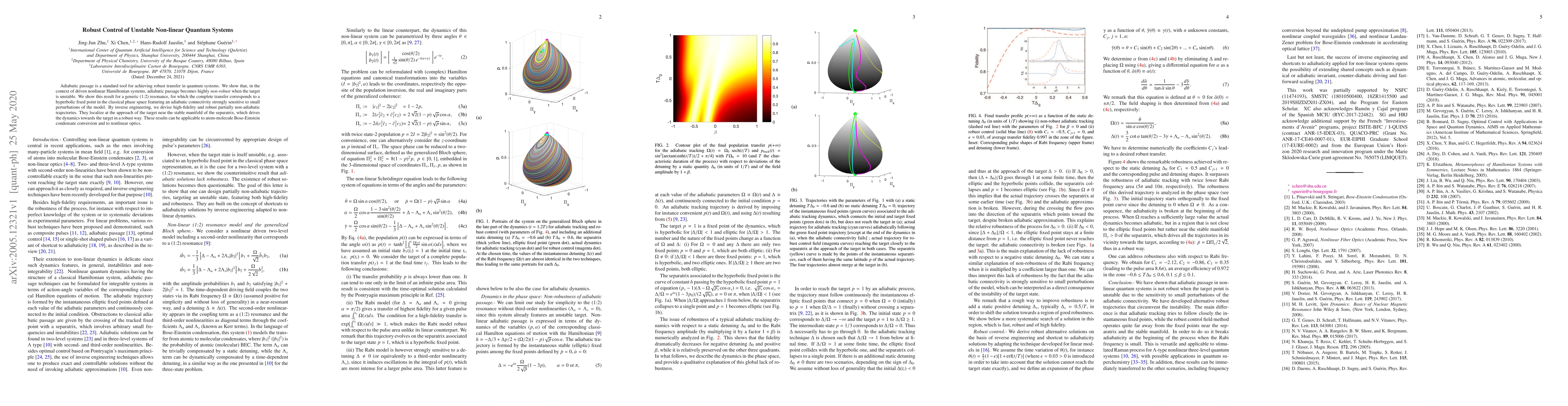 Thumbnail for Robust Control of Unstable Non-linear Quantum Systems