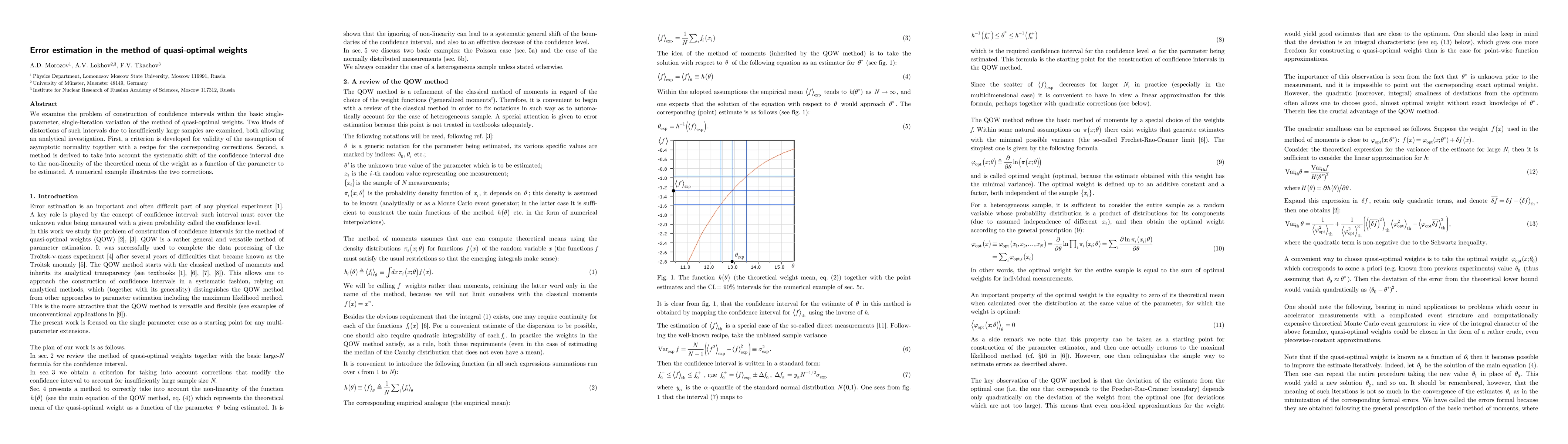 Thumbnail for Error estimation in the method of quasi-optimal weights