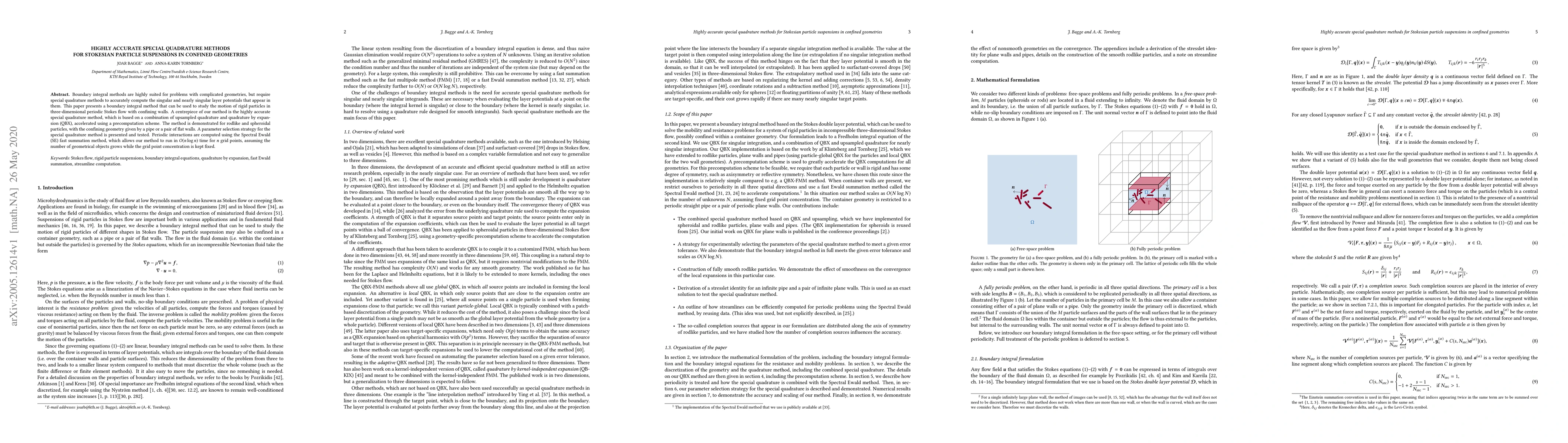 Thumbnail for Highly accurate special quadrature methods for Stokesian particle
  suspensions in confined geometries