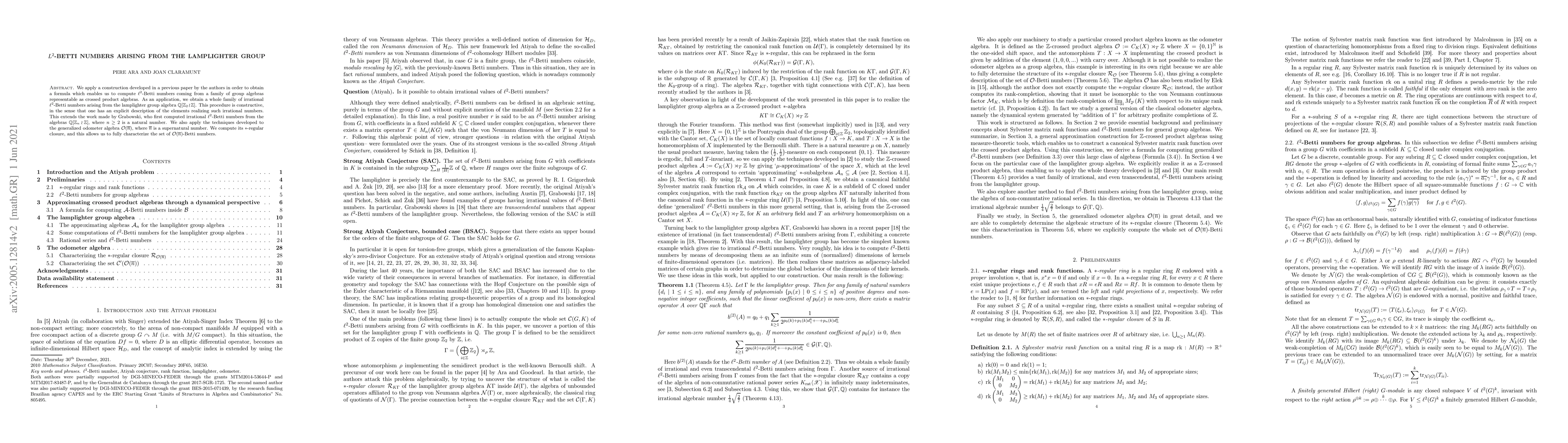 Thumbnail for L^2-Betti numbers arising from the lamplighter group