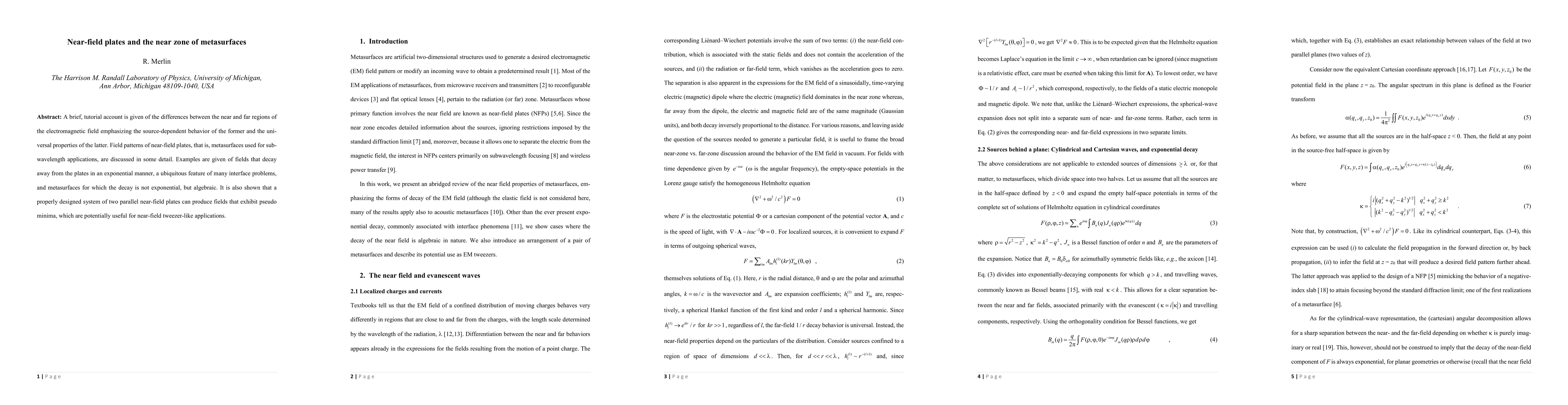 Thumbnail for Near-field plates and the near zone of metasurfaces