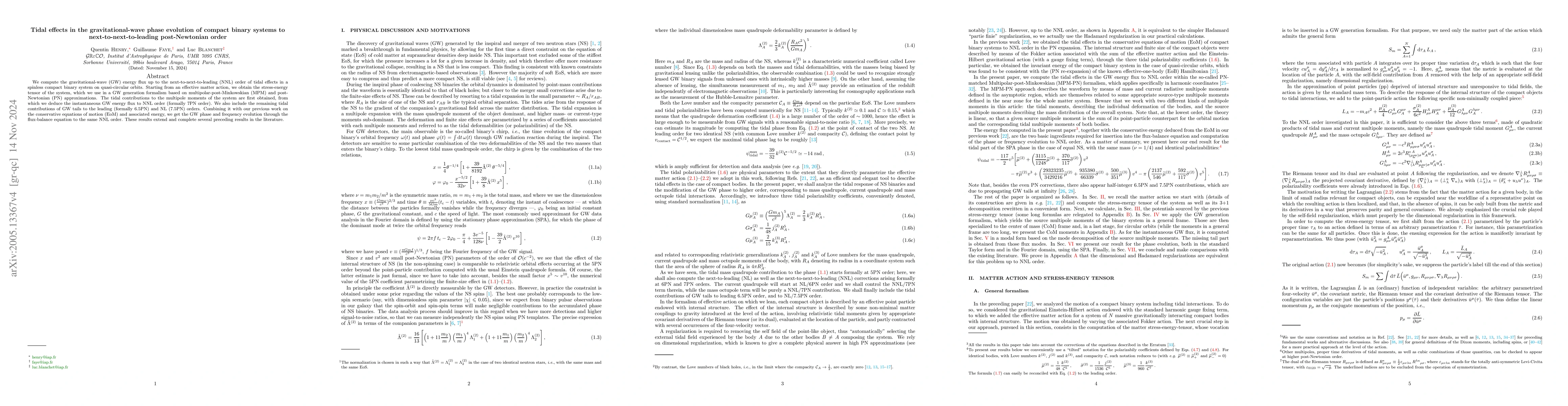 Thumbnail for Tidal effects in the gravitational-wave phase evolution of compact
  binary systems to next-to-next-to-leading post-Newtonian order
