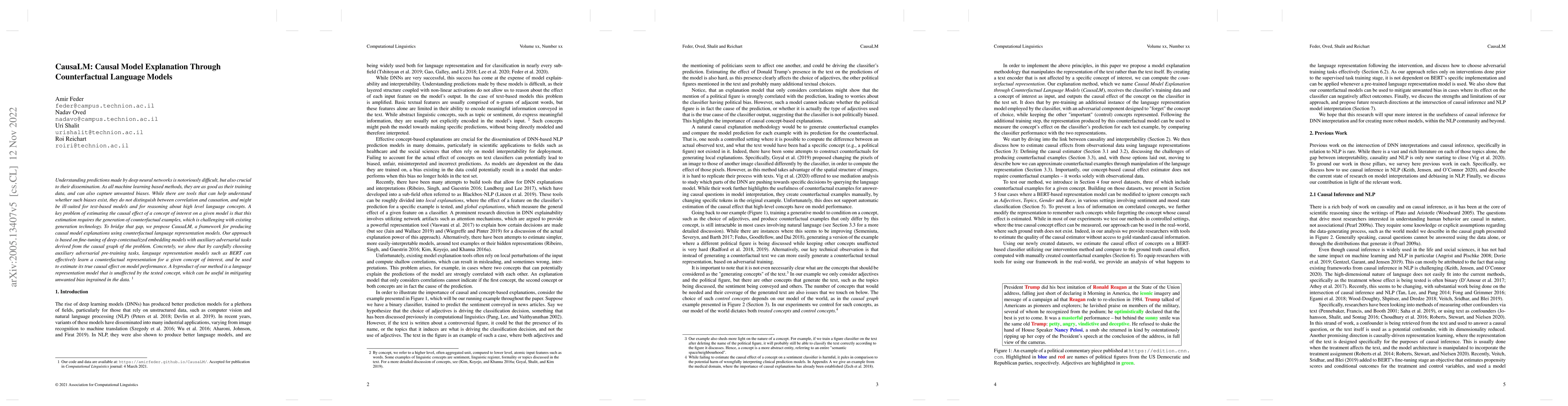 Thumbnail for CausaLM: Causal Model Explanation Through Counterfactual Language Models