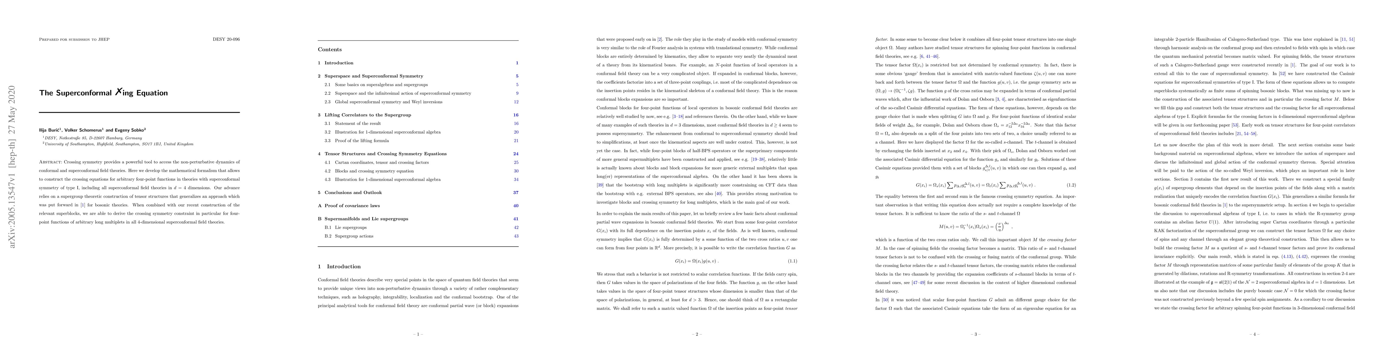 Thumbnail for The Superconformal Xing Equation