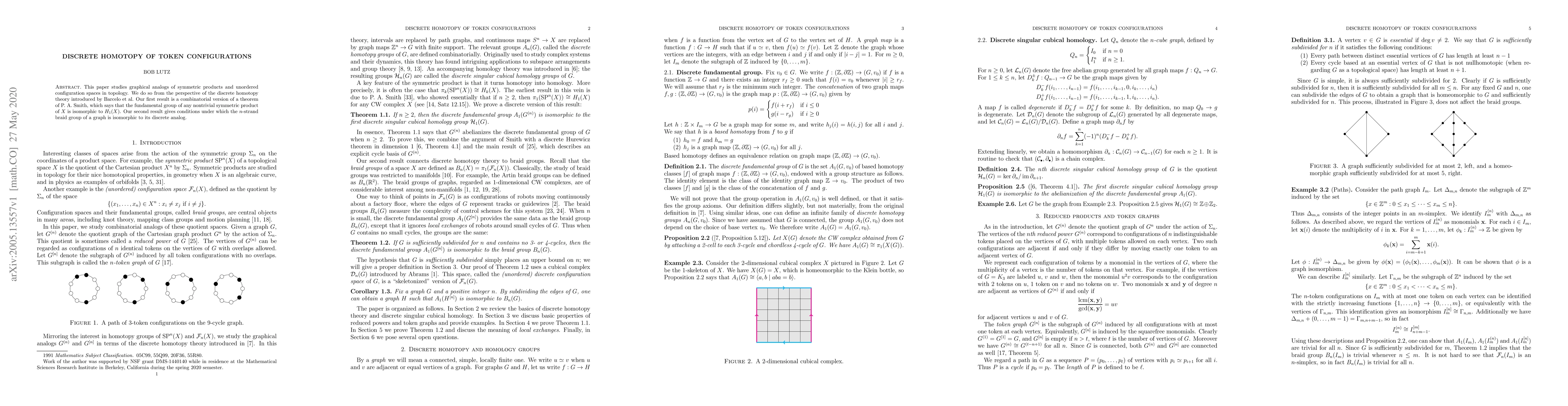 Thumbnail for Discrete homotopy of token configurations