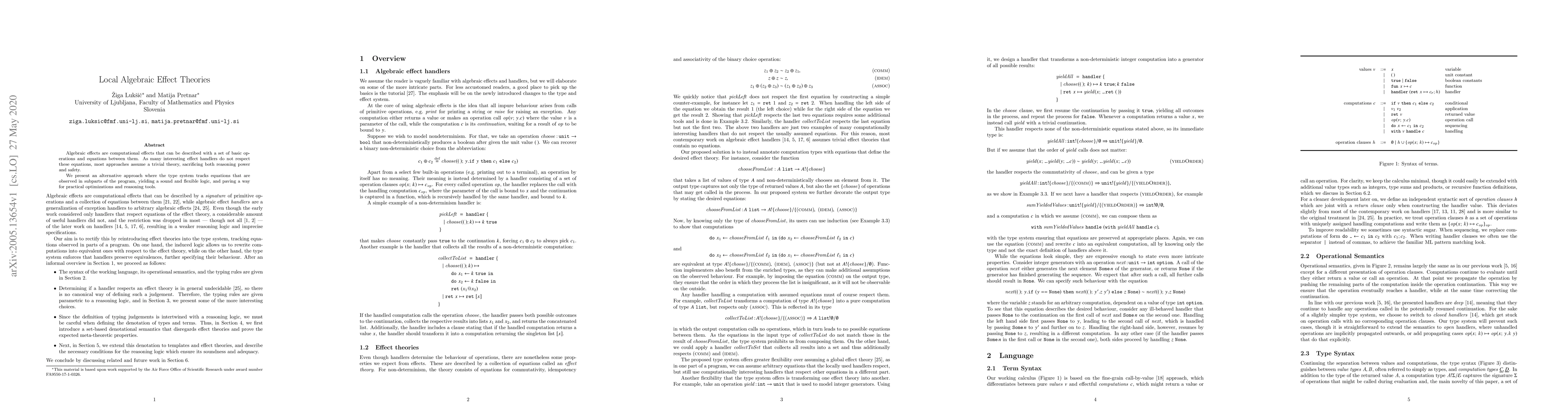 Thumbnail for Local Algebraic Effect Theories