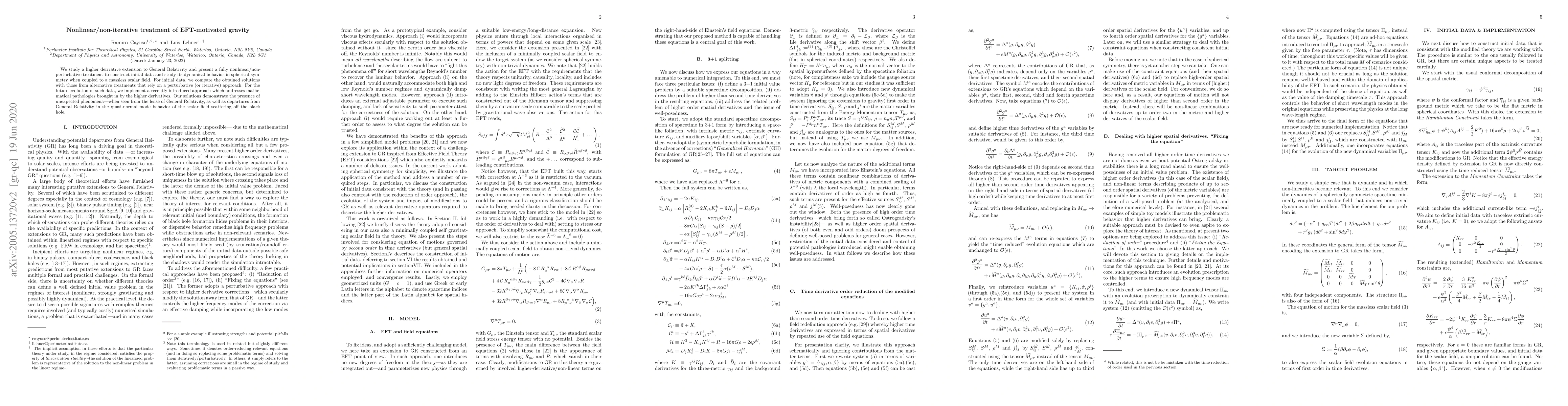 Thumbnail for Nonlinear/non-iterative treatment of EFT-motivated gravity
