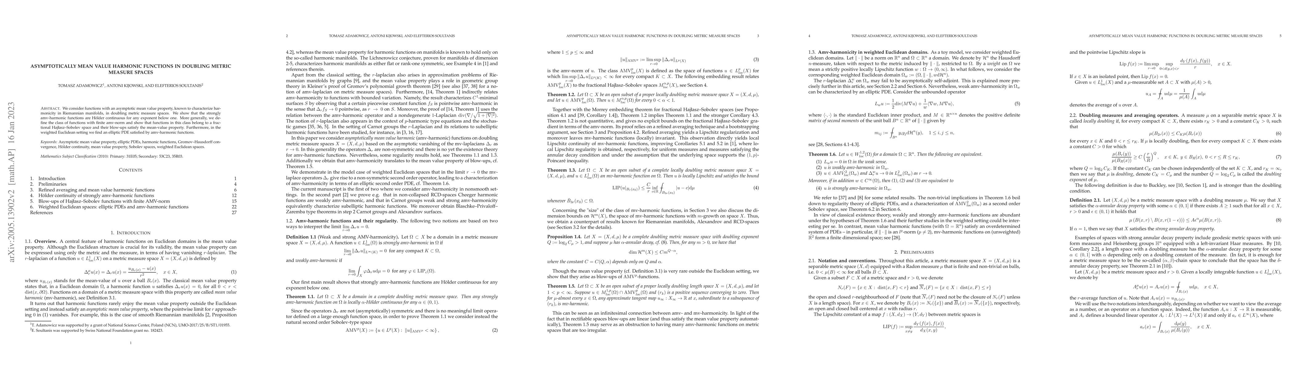 Thumbnail for Asymptotically mean value harmonic functions in doubling metric measure
  spaces