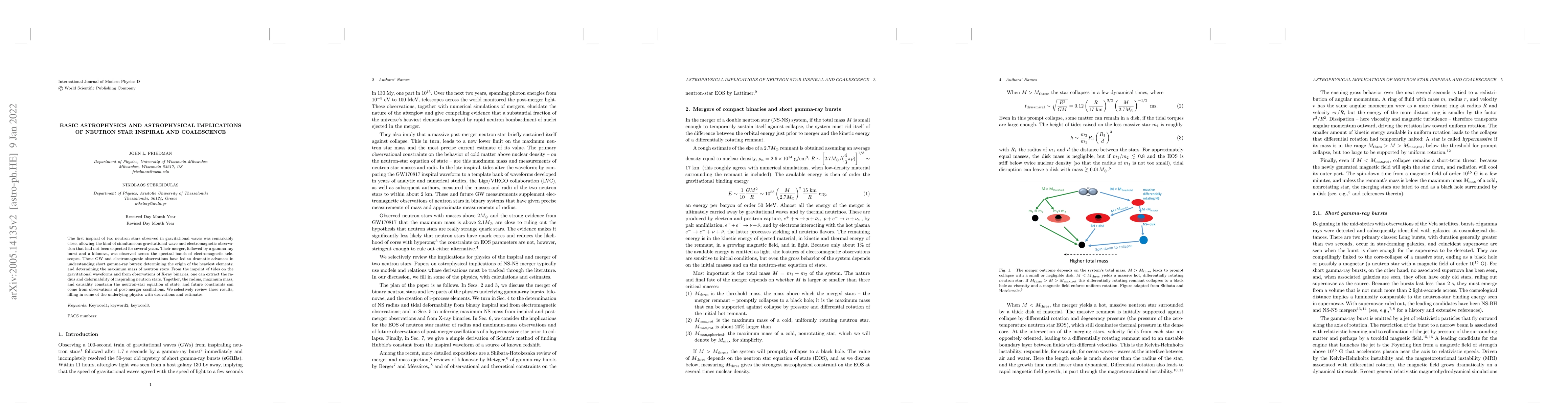 Thumbnail for Astrophysical Implications of Neutron Star Inspiral and Coalescence