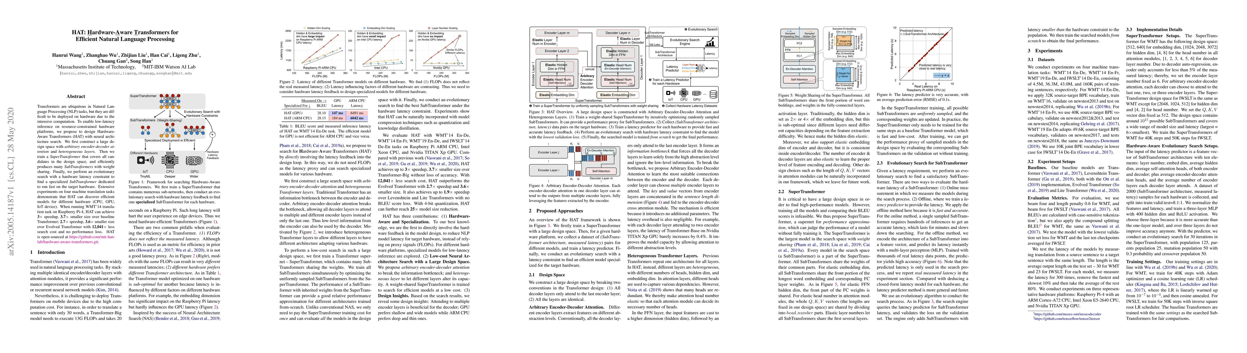 Thumbnail for HAT: Hardware-Aware Transformers for Efficient Natural Language
  Processing