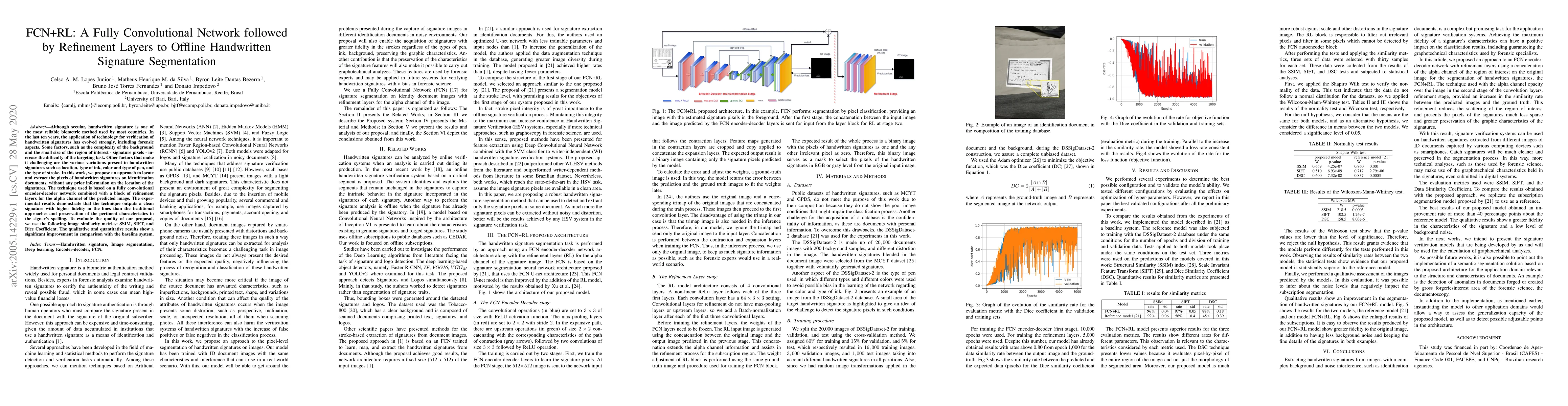 Thumbnail for FCN+RL: A Fully Convolutional Network followed by Refinement Layers to
  Offline Handwritten Signature Segmentation