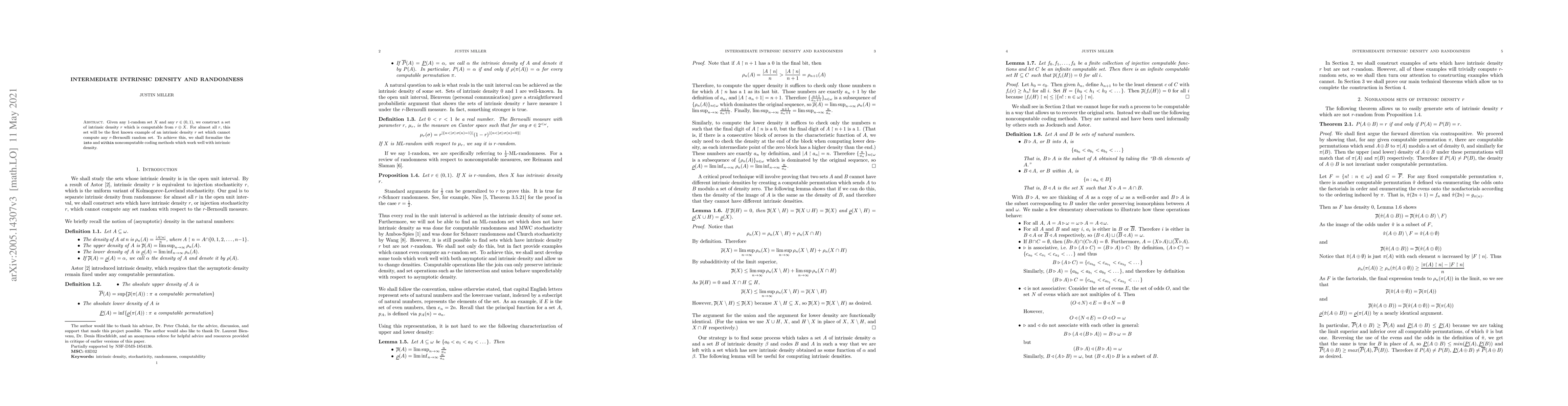 Thumbnail for Intermediate Intrinsic Density and Randomness