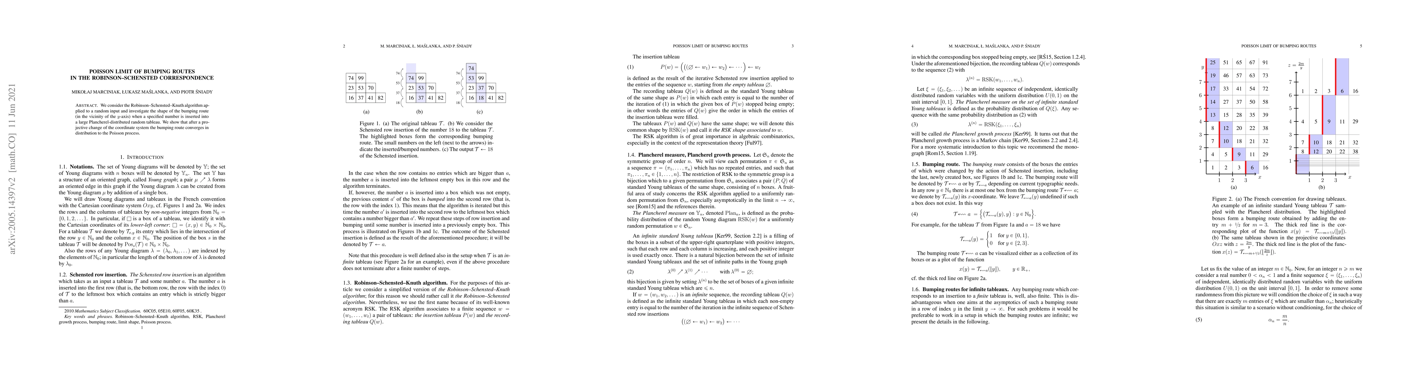 Thumbnail for Poisson limit of bumping routes in the Robinson-Schensted correspondence