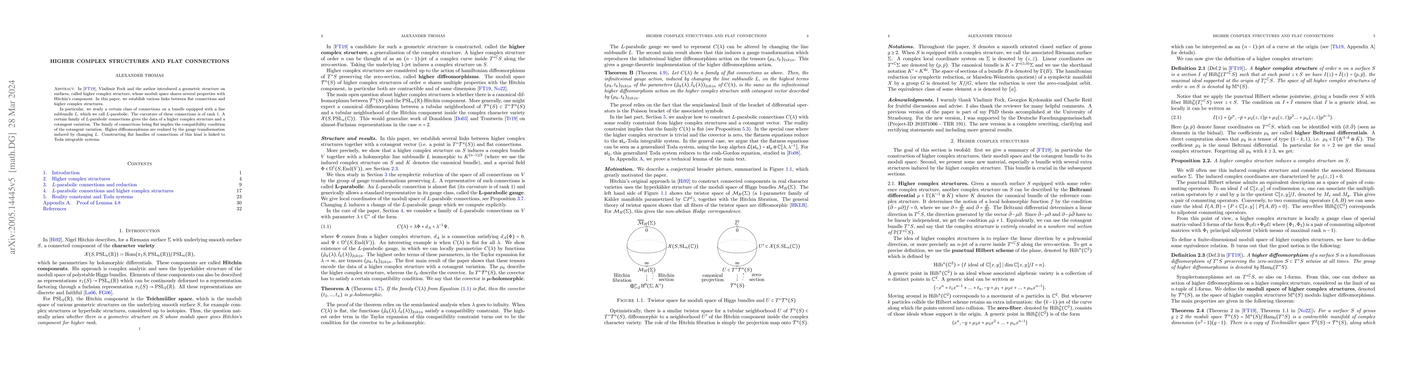 Thumbnail for Higher Complex Structures and Flat Connections