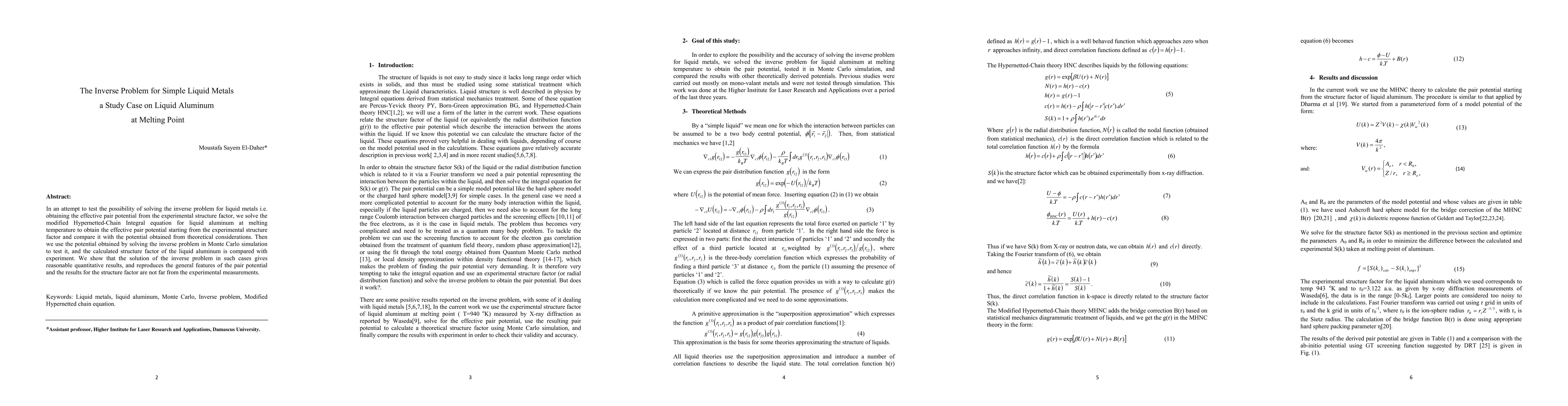 Thumbnail for The Inverse Problem for Simple Liquid Metals a Study Case on Liquid
  Aluminum at Melting Point