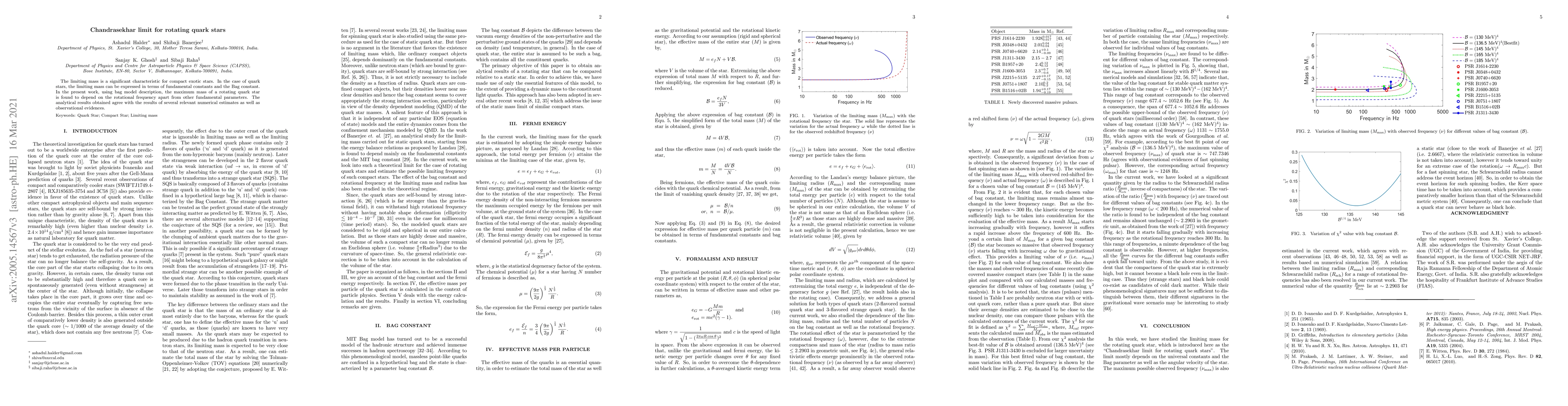 Thumbnail for Chandrasekhar limit for rotating quark stars